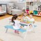 Outdoor 3-in-1 Kids Play Table with Water Sand, Umbrella, and Storage Boxes